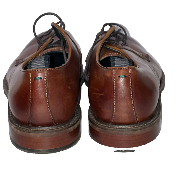 Rodd & Gunn Men\'s Size 43 Cognac Brown Leather Whitmore Street Dress Shoes 10 US